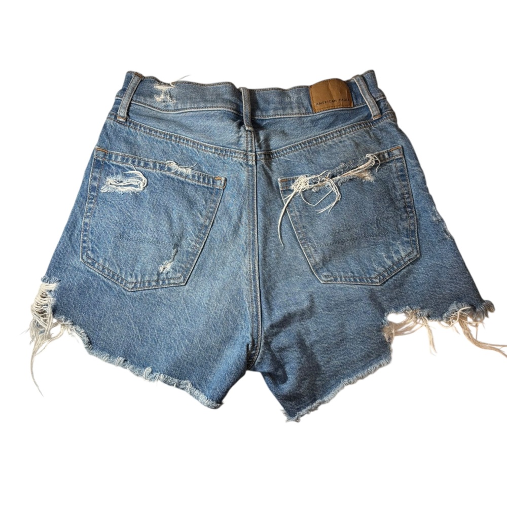 American Eagle High Rise 90's Boyfriend Short distressed denim jean shorts sz 2